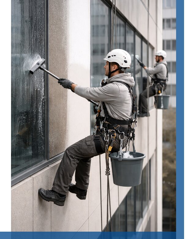 Мойка фасадов зданий в Аксае под ключ от 355 р. | ВЫСОТНИК-Акс