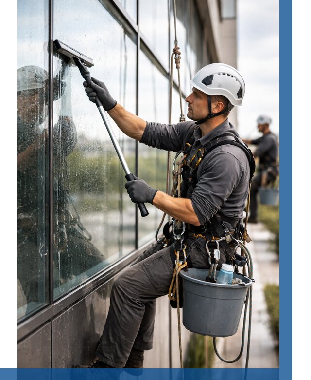 Мойка стеклянных фасадов в Аксае от 203 р. | ВЫСОТНИК-Акс