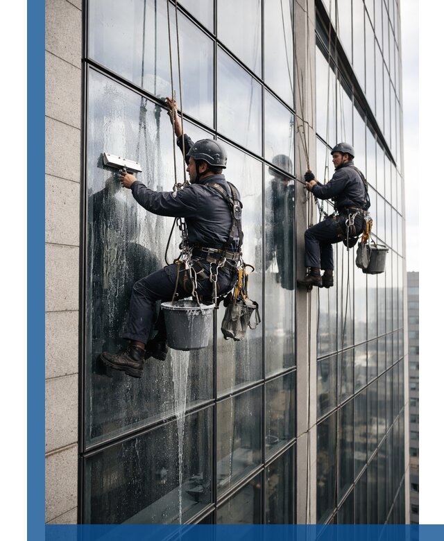 Профессиональная мойка стеклянных фасадов зданий в Аксае