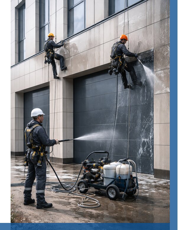 Послестроительная мойка фасада в Аксае от 305 р. | ВЫСОТНИК-Акс