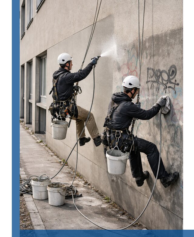 Антиграффити покрытие фасада с защитой от надписей в Аксае