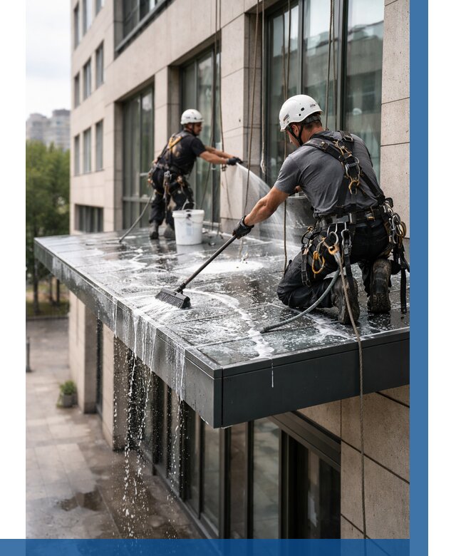 Мойка козырьков и навесов в Аксае от 3555 р. | ВЫСОТНИК-Акс