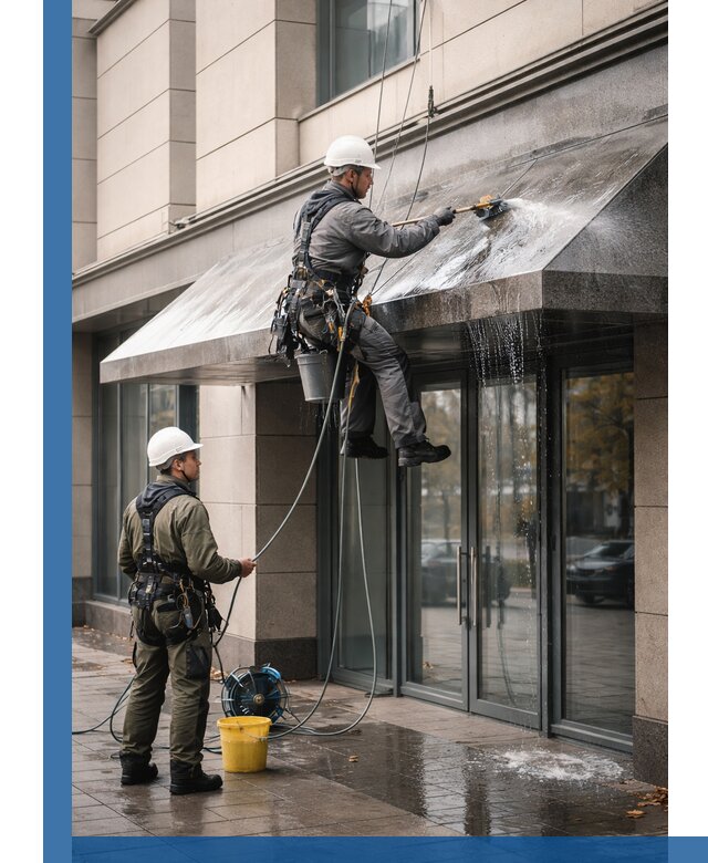 Профессиональная мойка козырьков и навесов в Аксае