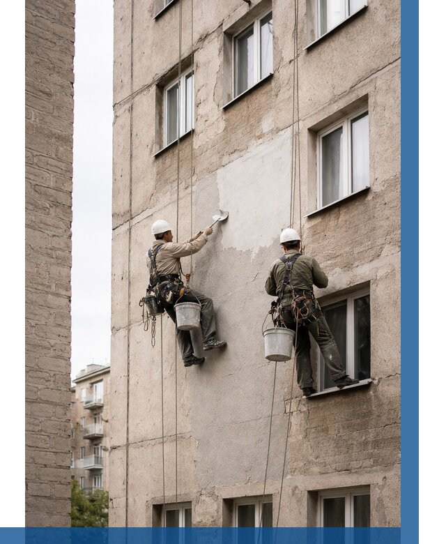 Косметический ремонт фасада в Аксае от 1117 р. | ВЫСОТНИК-Акс