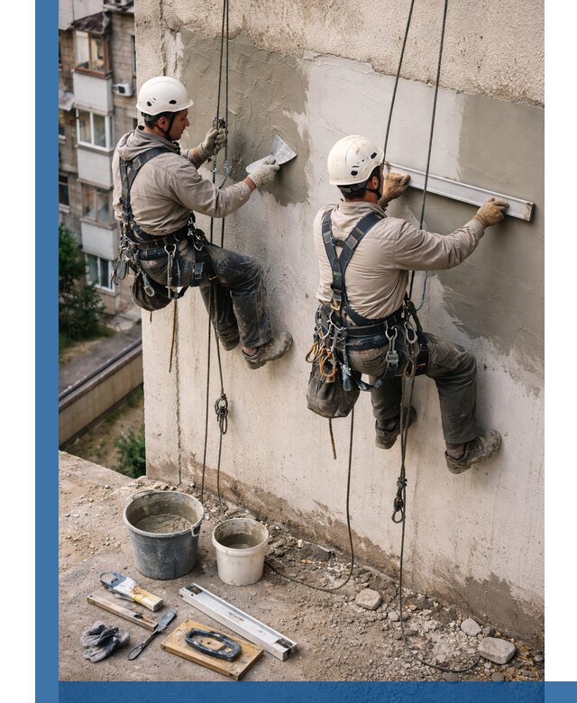 Комплексный ремонт штукатурного фасада с гарантией в Аксае