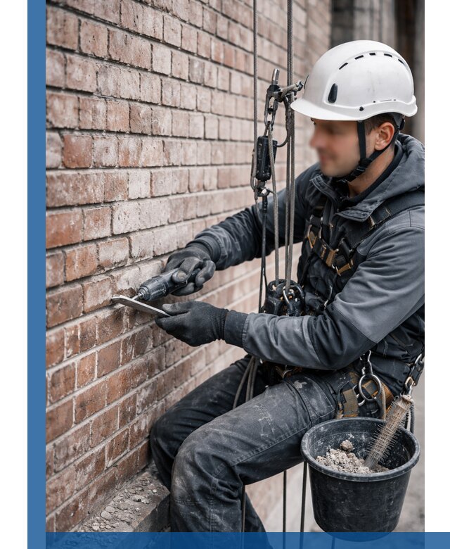 Расшивка кирпичных швов фасадов и стен, ремонт в Аксае