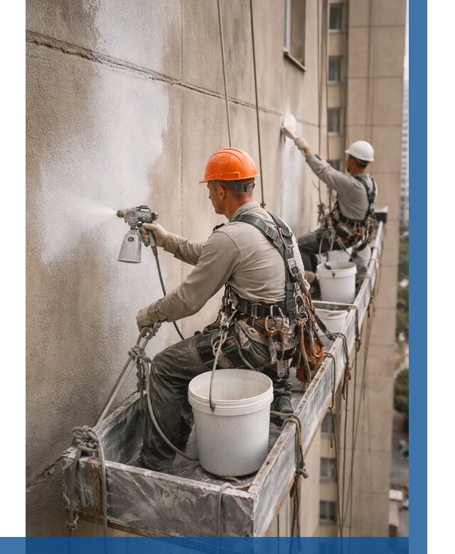 Грунтовка фасада на высоте в Аксае от 122 р. | ВЫСОТНИК-Акс