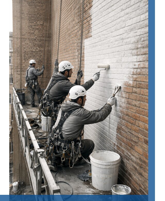 Покраска кирпичного фасада в Аксае от 355 р. | ВЫСОТНИК-Акс