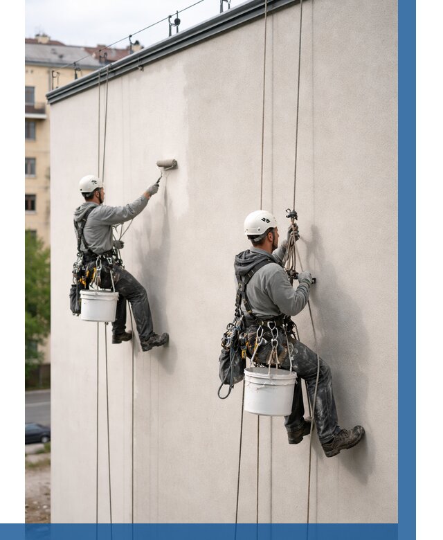 Покраска оштукатуренного фасада в Аксае от 325 р. | ВЫСОТНИК-Акс