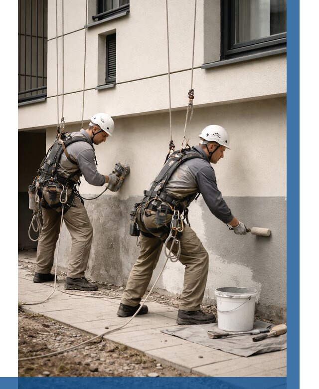 Окраска цоколя здания в Аксае от 457 р. под ключ | ВЫСОТНИК-Акс