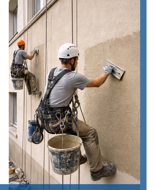 Декоративная штукатурка фасада в Аксае от 1219 р. | ВЫСОТНИК-Акс