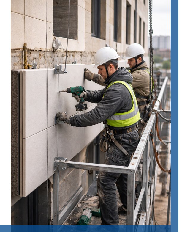 Монтаж фасадных термопанелей в Аксае от 1524 р. | ВЫСОТНИК-Акс