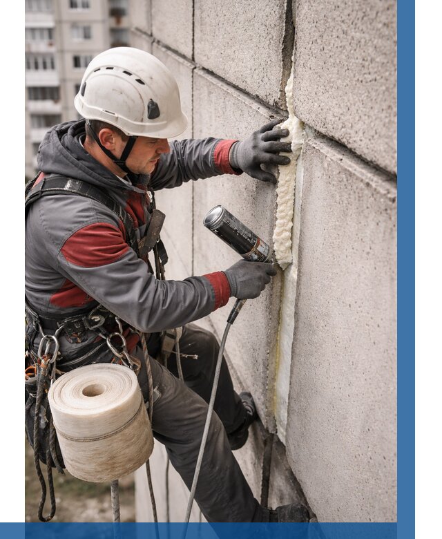 Утепление межпанельных швов в Аксае от 711 р. | ВЫСОТНИК-Акс