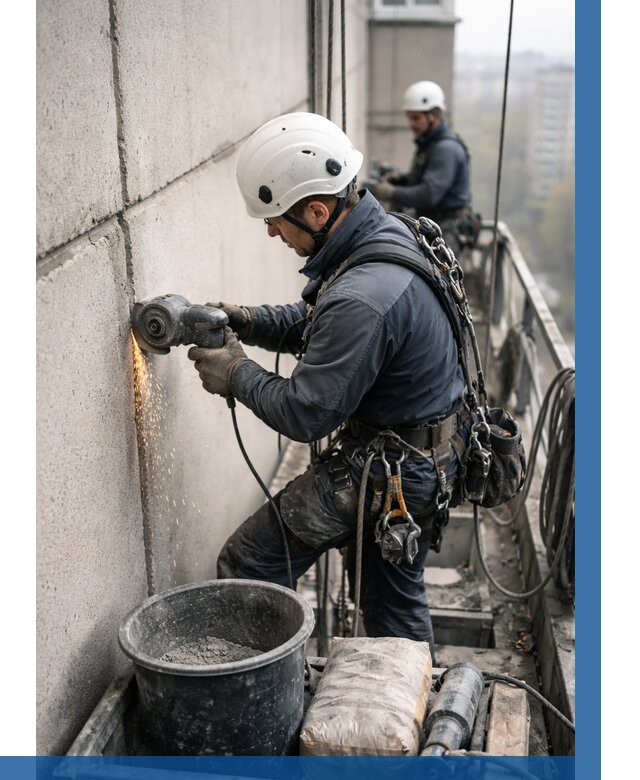 Штробление межпанельных швов в Аксае от 1219 р. | ВЫСОТНИК-Акс