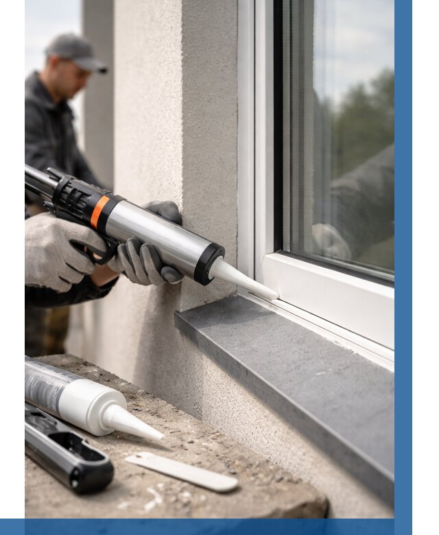 Герметизация монтажных швов окон в Аксае от 660 р. | ВЫСОТНИК-Акс