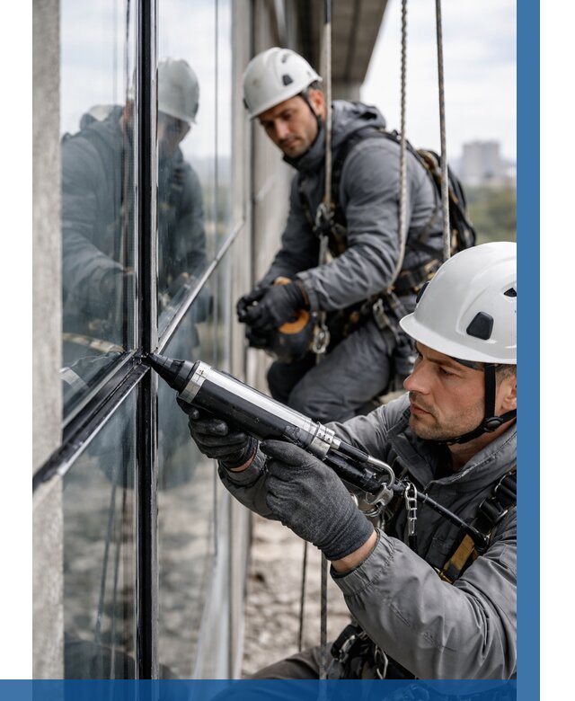 Герметизация витражных швов в Аксае от 660 р. | ВЫСОТНИК-Акс