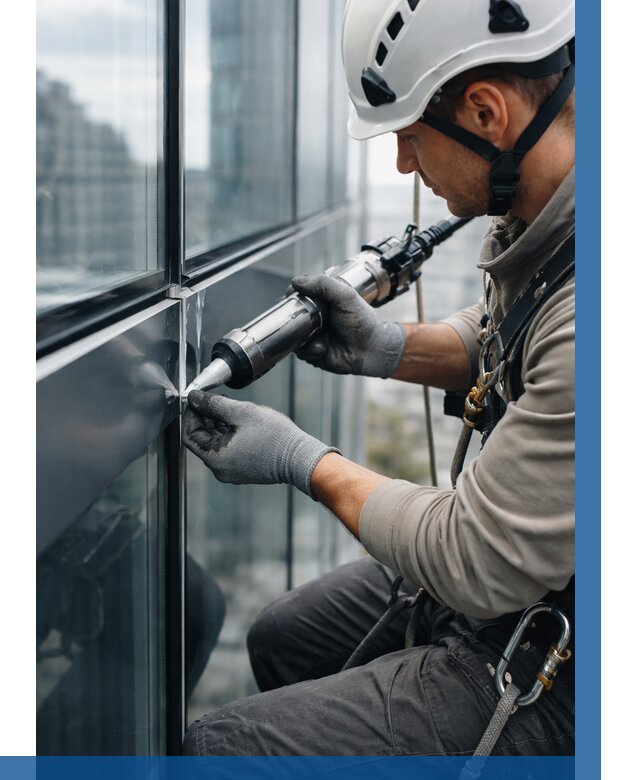 Герметизация стыков витража в Аксае от 1219 р. | ВЫСОТНИК-Акс