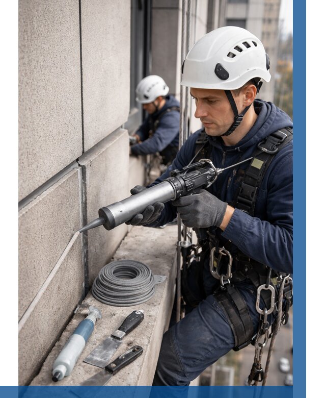 Герметизация деформационных швов фасада в Аксае от 711 | ВЫСОТНИК-Акс