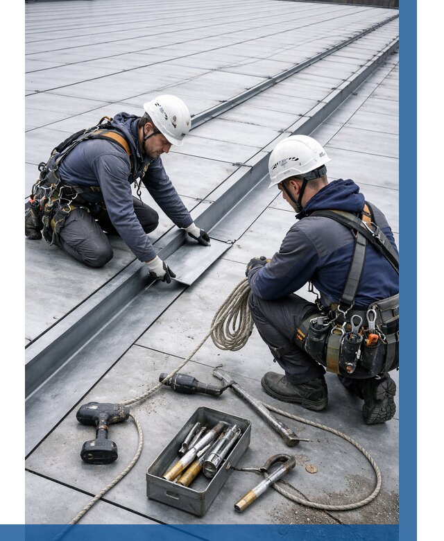 Ремонт фальцевой кровли в Аксае от 711 р. | ВЫСОТНИК-Акс