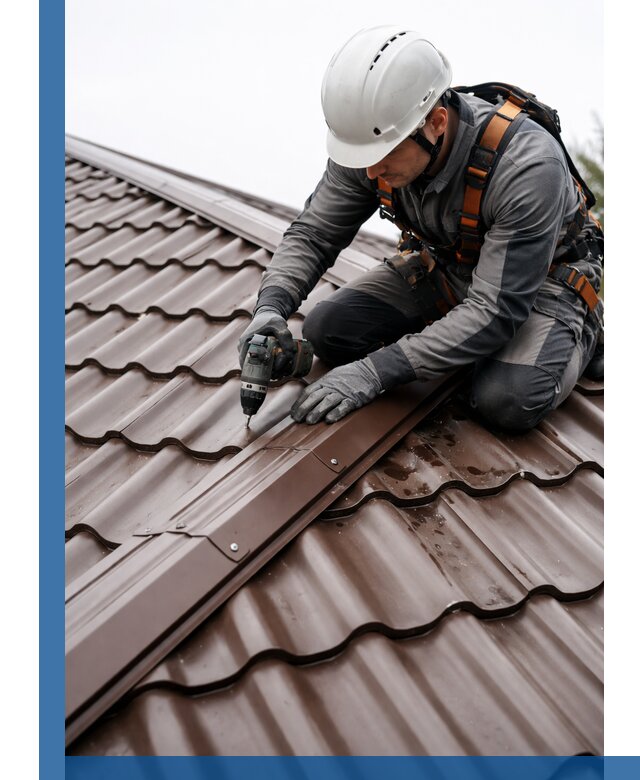 Ремонт металлочерепицы на крыше в Аксае профессионально