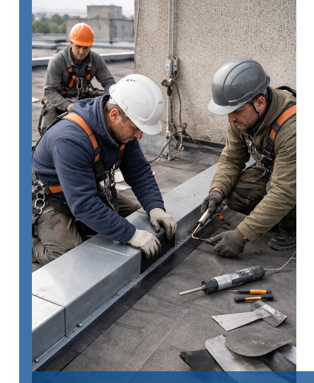 Ремонт кровельных примыканий в Аксае профессионально