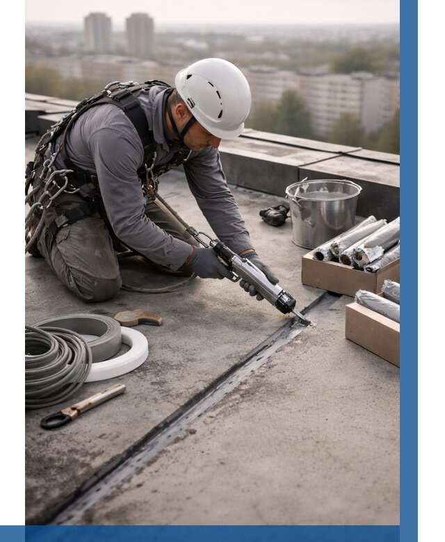 Герметизация швов кровли в Аксае от 457 р./м2 | ВЫСОТНИК-Акс