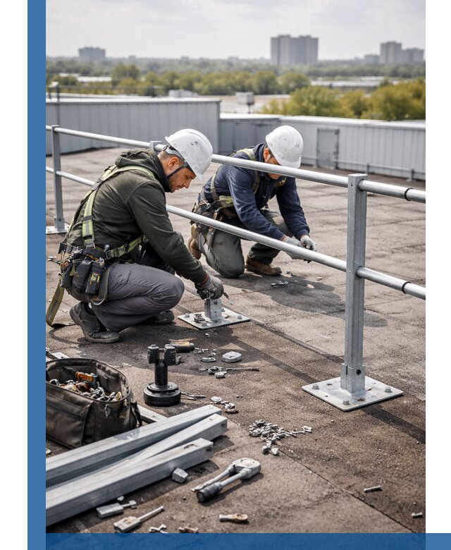 Монтаж кровельного ограждения в Аксае под ключ с гарантией