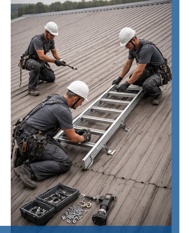 Монтаж кровельной лестницы в Аксае от 4571 р. | ВЫСОТНИК-Акс