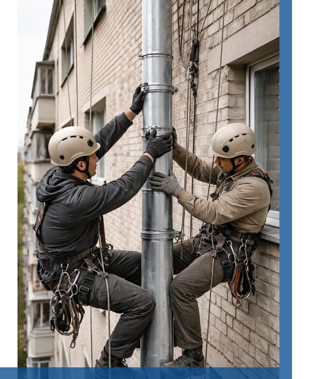 Замена водосточных труб в Аксае от 6602 р. | ВЫСОТНИК-Акс