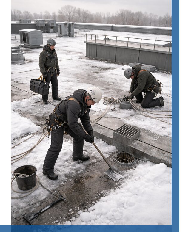 Абонентское обслуживание кровли зимой в Аксае от 8126 р. | ВЫСОТНИК-Акс