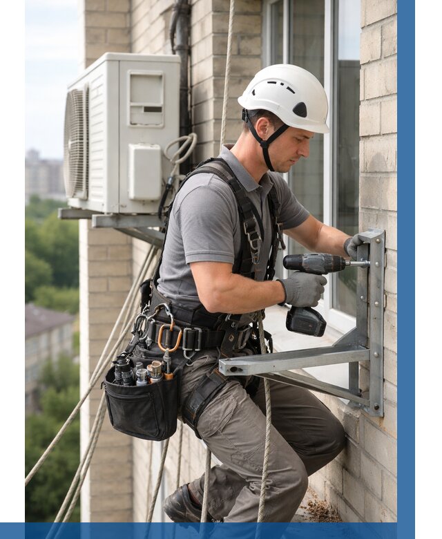 Установка кронштейнов кондиционера в Аксае от 3555 р. | ВЫСОТНИК-Акс