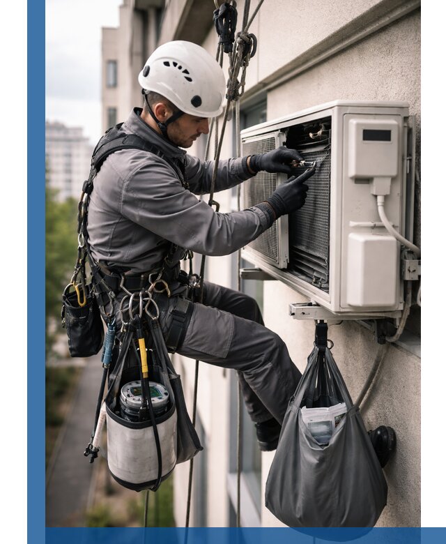 Обслуживание внешнего блока кондиционера в Аксае профессионально