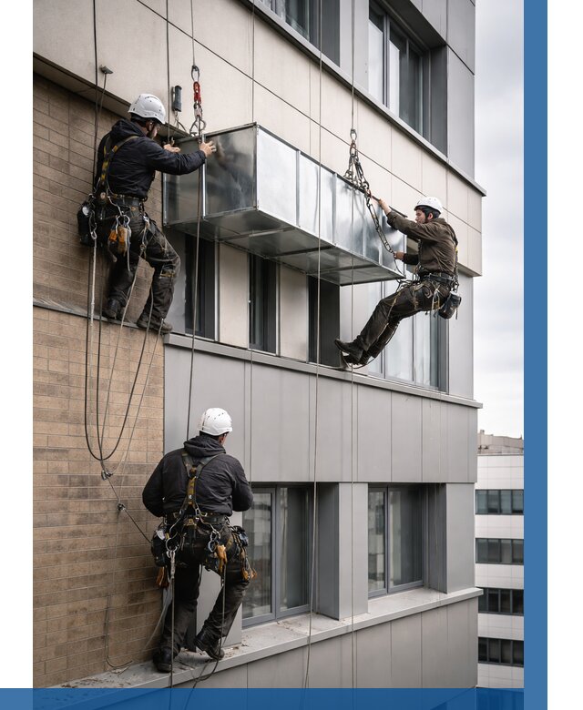 Монтаж воздуховодов на фасаде в Аксае от 1524 р. | ВЫСОТНИК-Акс