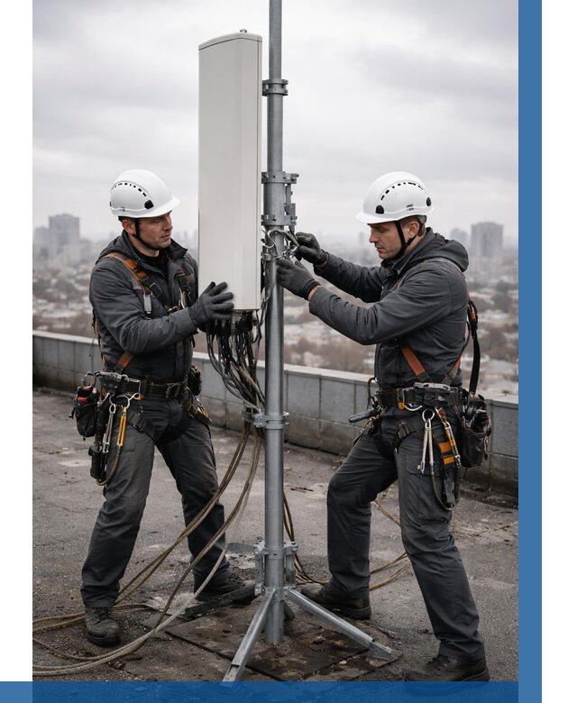 Монтаж антенн связи на крыше в Аксае от 8633 р. | ВЫСОТНИК-Акс