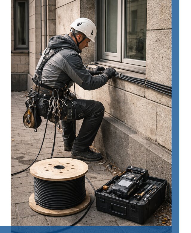 Прокладка оптоволоконного кабеля в Аксае от 813 р. | ВЫСОТНИК-Акс