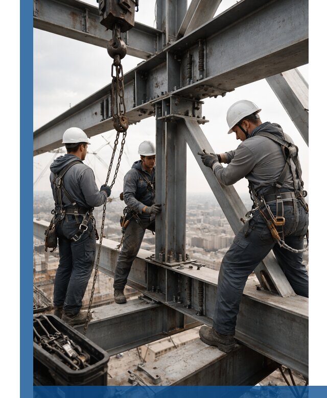 Профессиональный монтаж металлоконструкций на высоте в Аксае