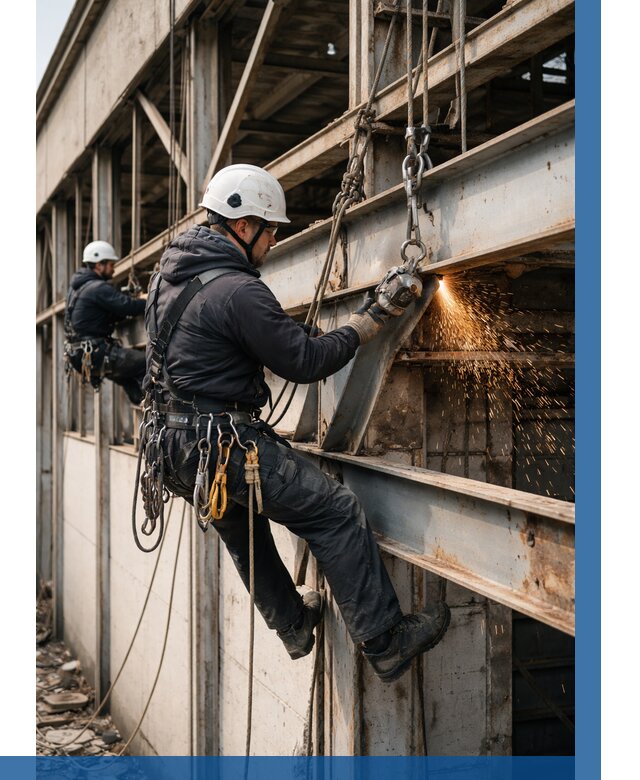 Демонтаж металлоконструкций на высоте в Аксае от 6602р. |ВЫСОТНИК-Акс