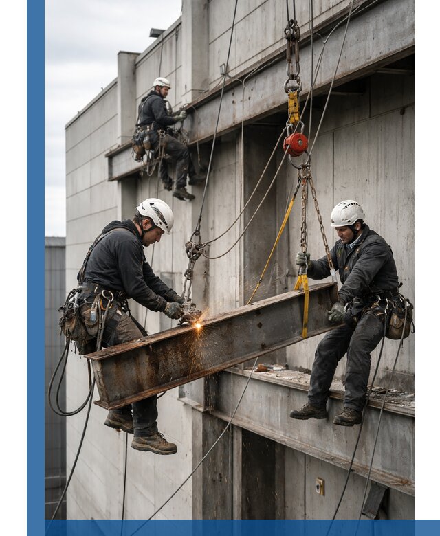 Демонтаж металлоконструкций на высоте в Аксае под ключ