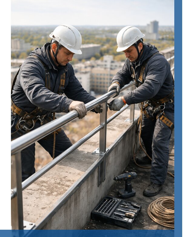 Монтаж перил на высоте в Аксае от 2539 р. | ВЫСОТНИК-Акс