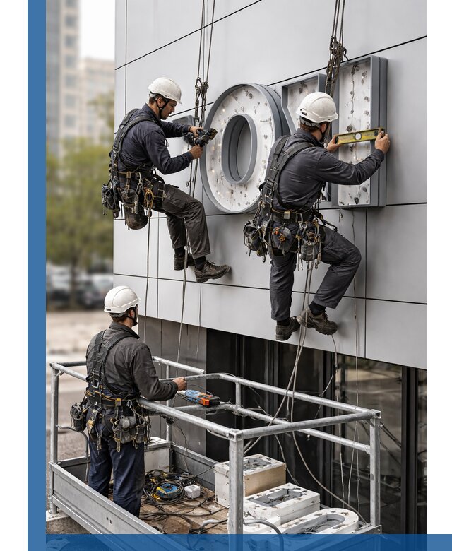 Профессиональный монтаж световых букв в Аксае под ключ