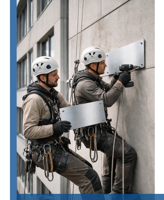 Монтаж табличек и указателей в Аксае для зданий и сооружений