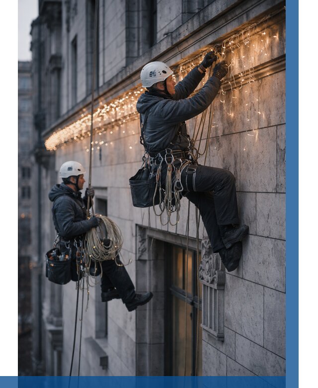 Монтаж новогодней иллюминации в Аксае от 8633 р. | ВЫСОТНИК-Акс