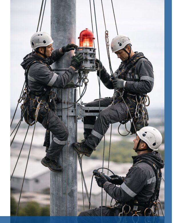 Монтаж заградительных огней в Аксае от 8633 р. | ВЫСОТНИК-Акс