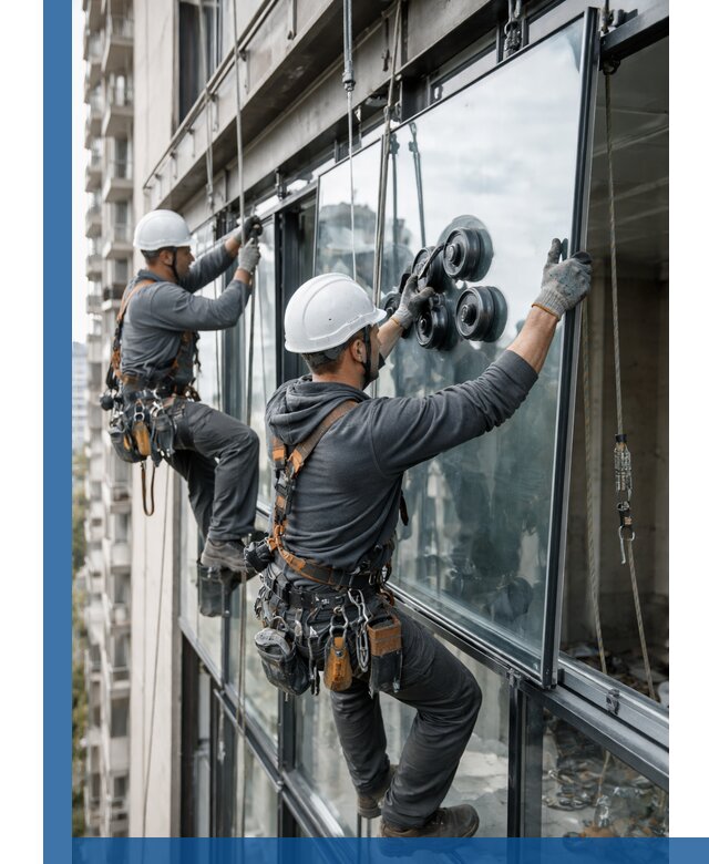 Витражное остекление фасадов и лоджий в Аксае под ключ