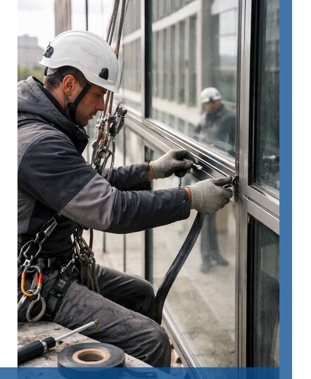 Ремонт витражных конструкций в Аксае от 3555 р. | ВЫСОТНИК-Акс