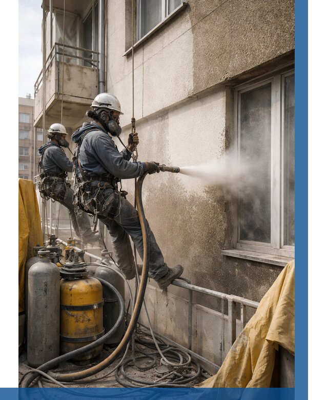 Пескоструйная очистка фасада в Аксае от 660 р. | ВЫСОТНИК-Акс