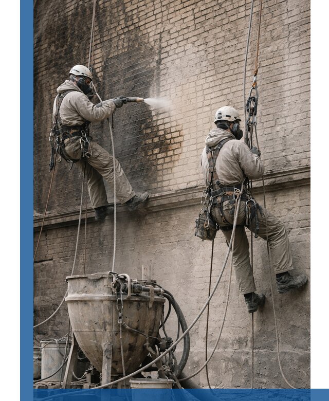 Пескоструйная очистка фасадов в Аксае профессионально