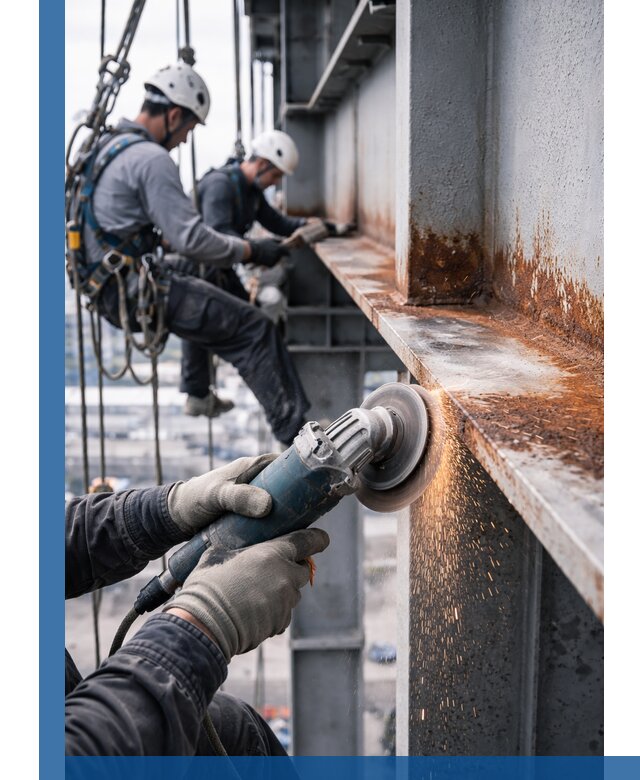 Зачистка металла от ржавчины и подготовка поверхностей в Аксае