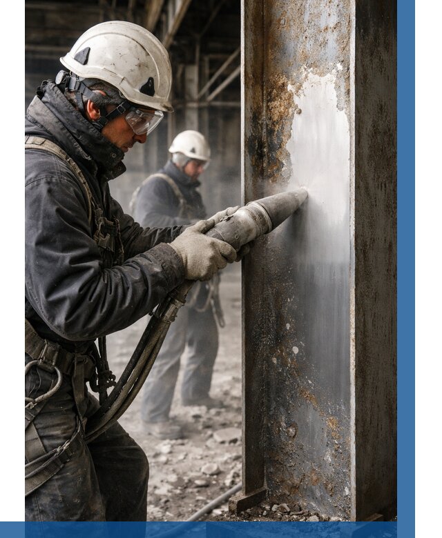 Удаление старой краски с металла в Аксае от 457 р. | ВЫСОТНИК-Акс