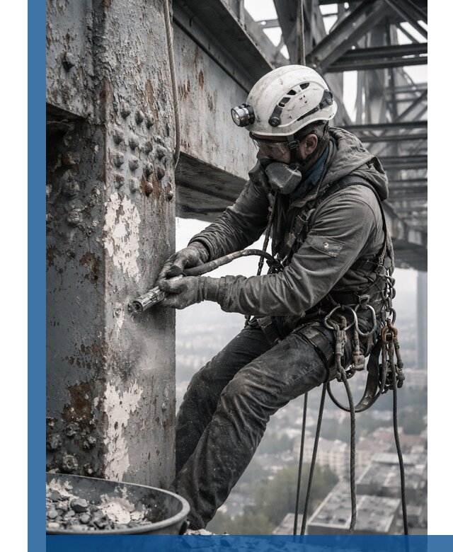 Удаление старой краски с металлических конструкций в Аксае